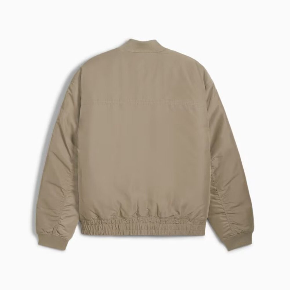 Puma Bomber Full Zip Jacket Mens Beige Casual Athletic Outerwear 62650767 XL NEW - Picture 3 of 7